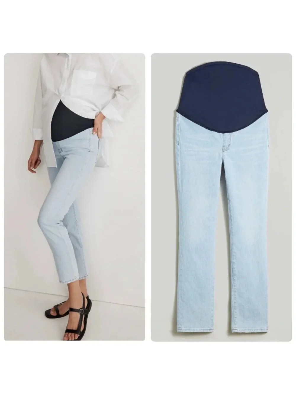 Madewell The Maternity Perfect Vintage Jeans Light Wash Size 24